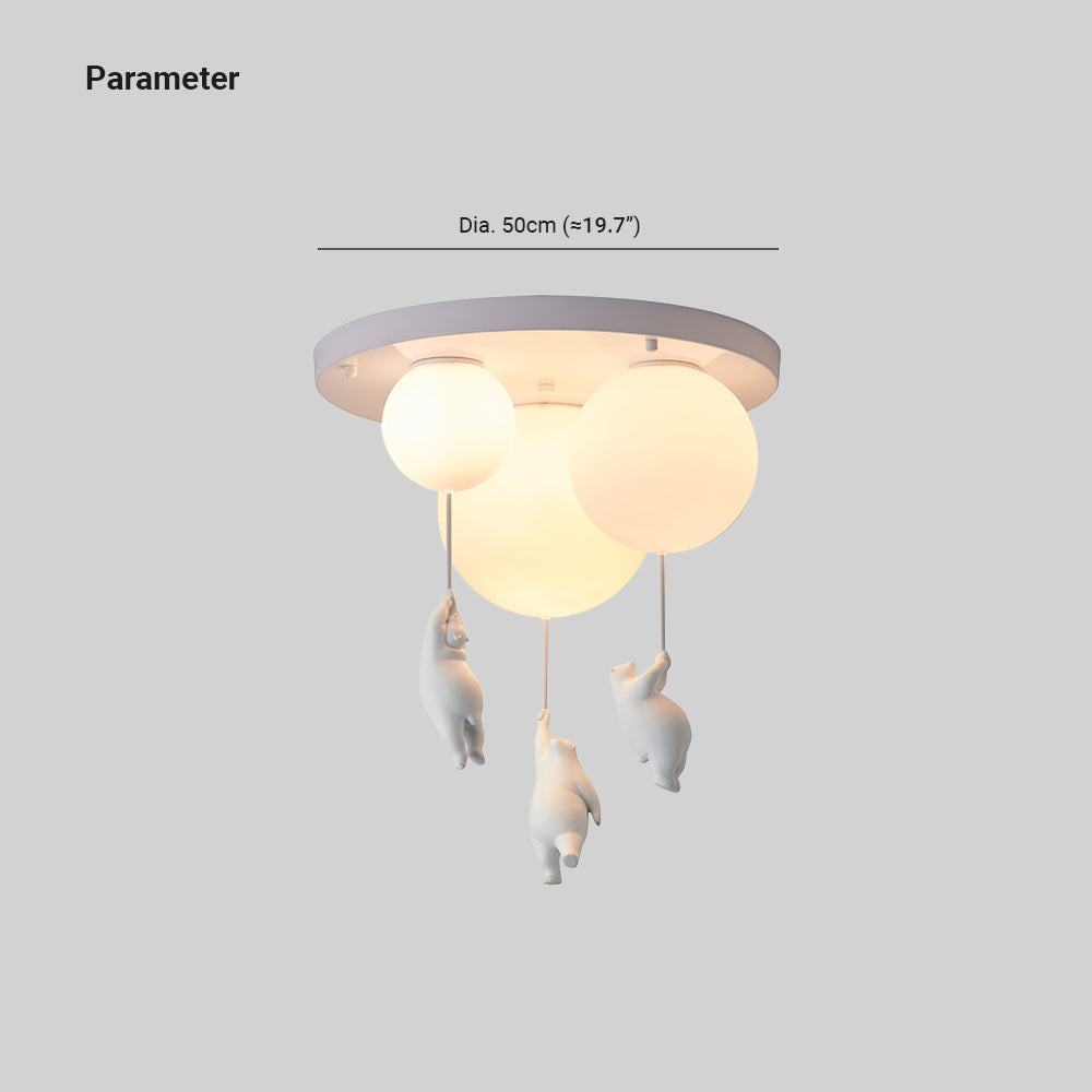 SkyDream Barntaklampa med Björn och Ballong - Lekfull Design och energieffektiv LED-belysning | Karnz