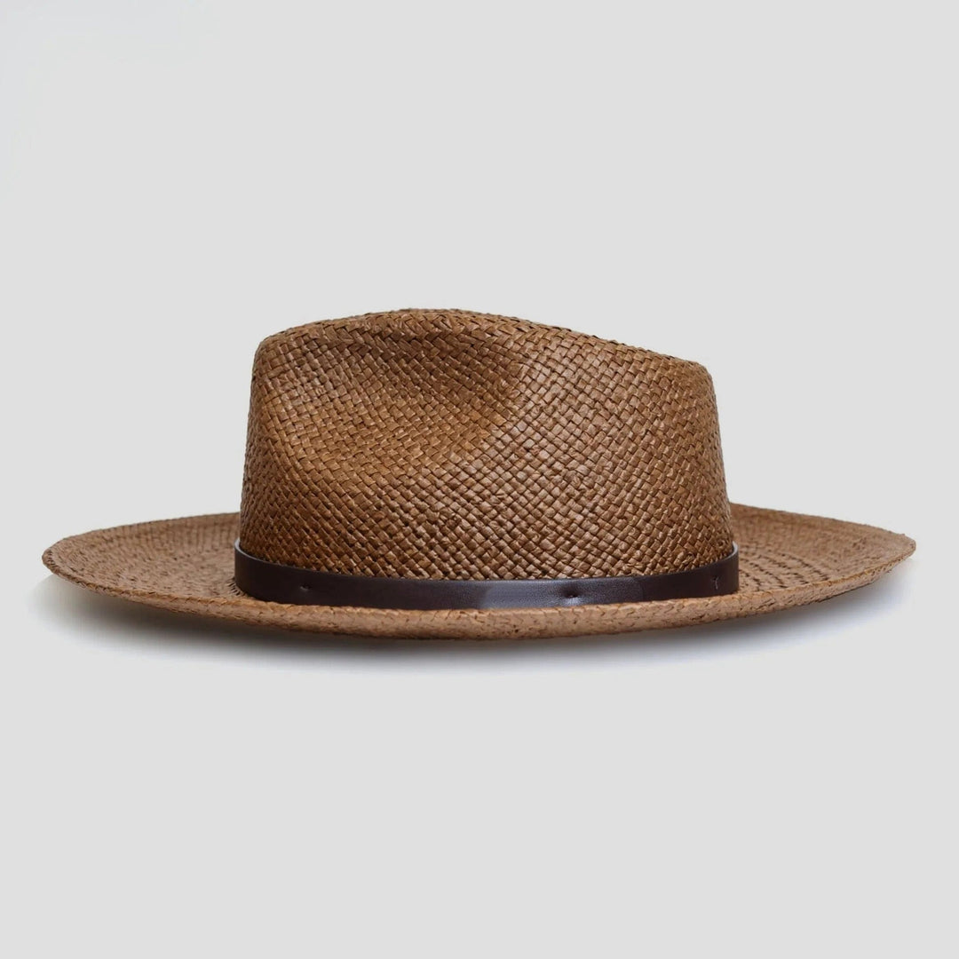 Modern minimalistisk halmhatt – Kaffe | Karnz