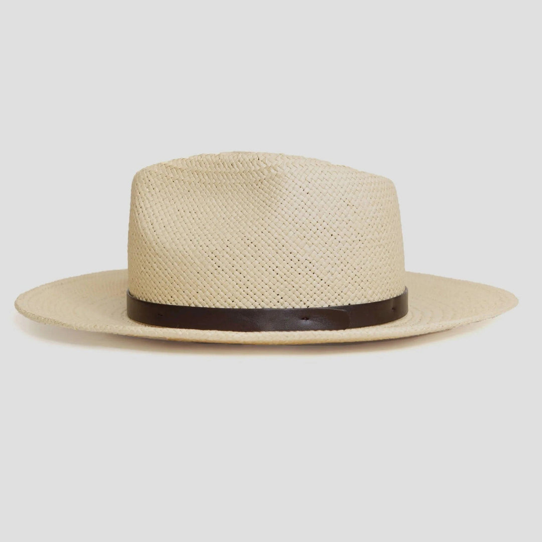 Modern minimalistisk halmhatt – Kaffe | Karnz