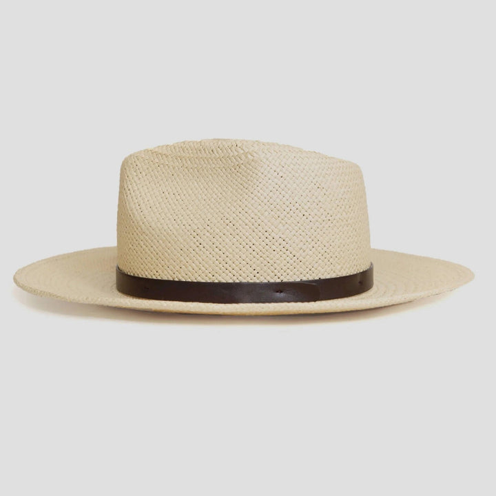 Modern minimalistisk halmhatt – Kaffe | Karnz