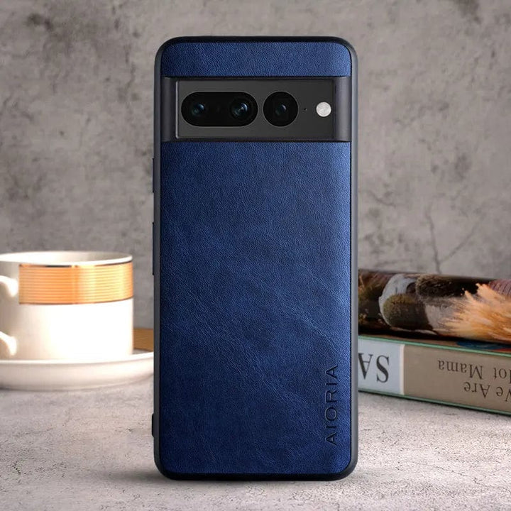 Lyxiga Google Pixel 8/7/6 fodral i läder | Stötsäker TPU-skydd