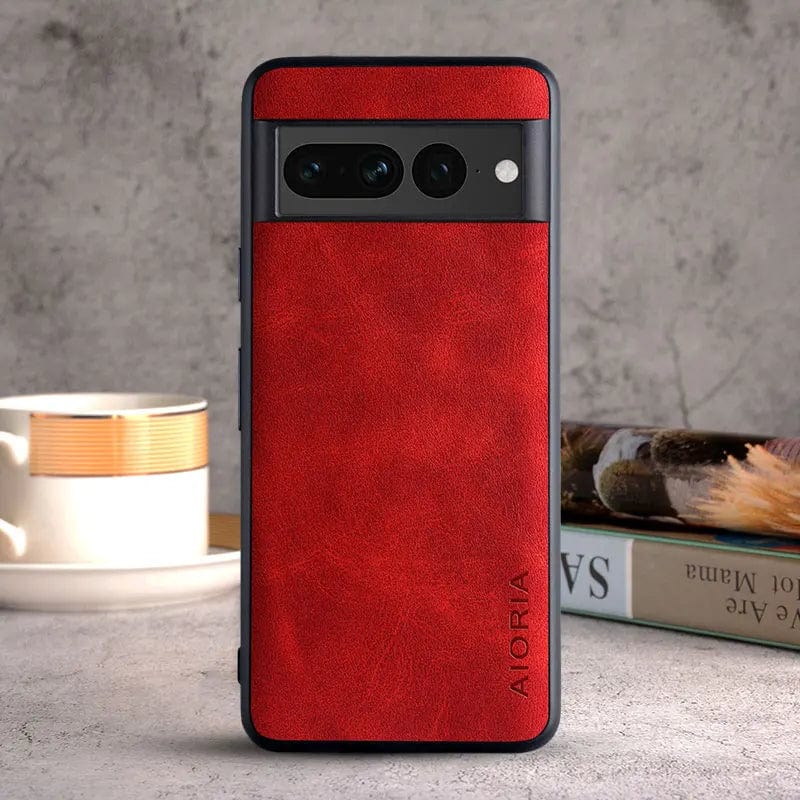 Lyxiga Google Pixel 8/7/6-fodral i läder | Stötsäkert TPU-skydd