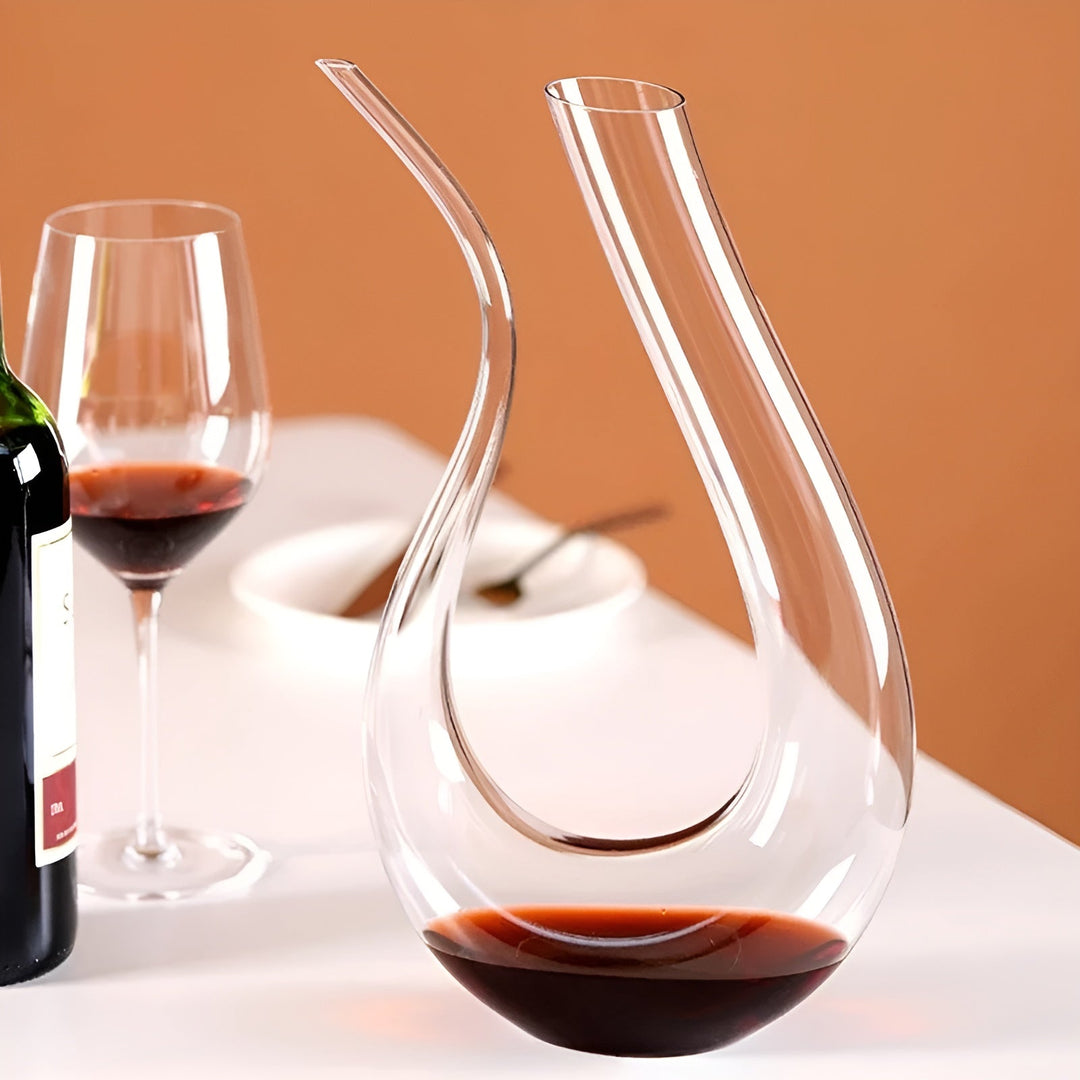 Vinkaraff med luftare – Handgjord &amp; Stilig – 1500 ml för Bar &amp; Hem – Blyfritt Glas