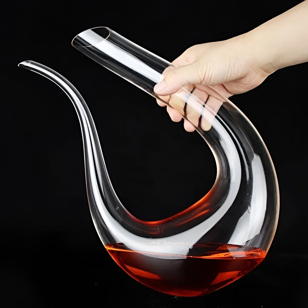 Vinkaraff med luftare – Handgjord &amp; Stilig – 1500 ml för Bar &amp; Hem – Blyfritt Glas