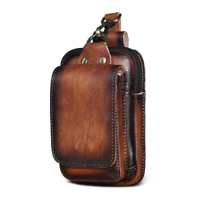 Högkvalitativ herrmidjeväska i läder – Guardian Leather
