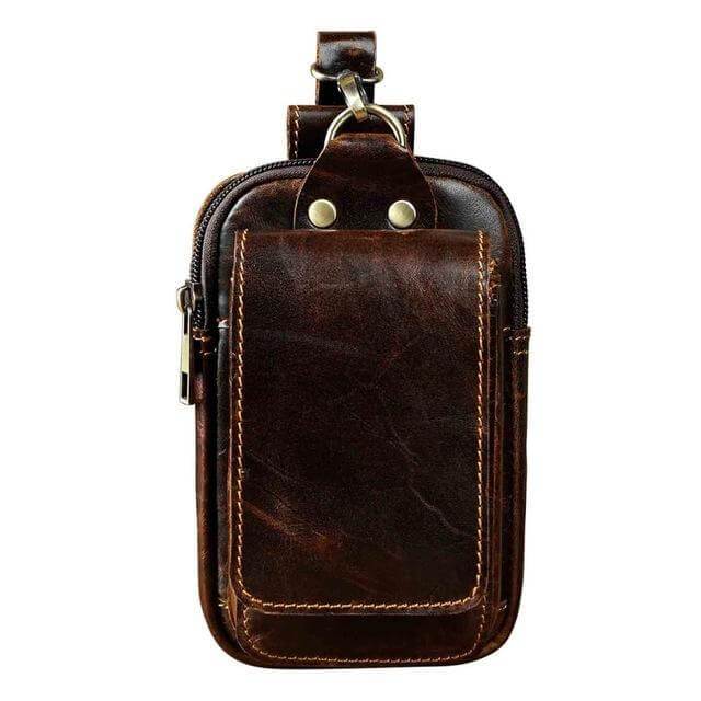 Högkvalitativ herrmidjeväska i läder – Guardian Leather