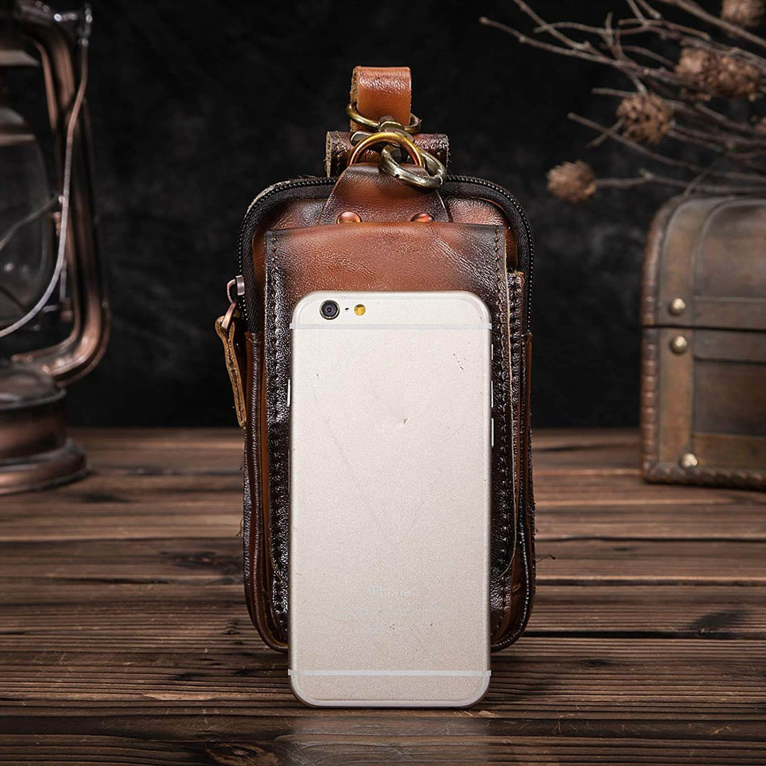 Högkvalitativ herrmidjeväska i läder – Guardian Leather