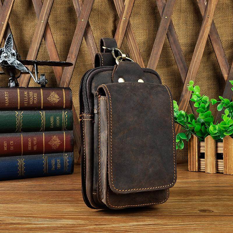 Högkvalitativ herrmidjeväska i läder – Guardian Leather