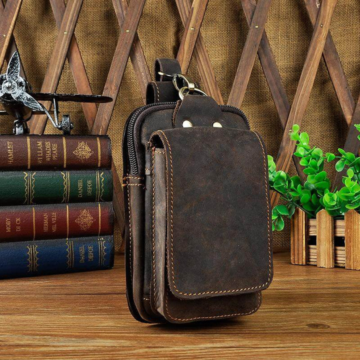 Högkvalitativ herrmidjeväska i läder – Guardian Leather