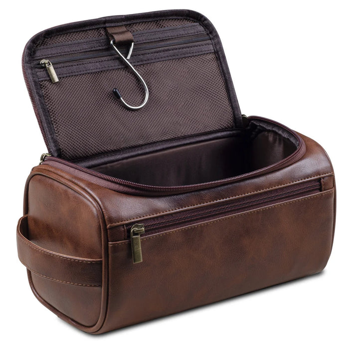Premium Läder Kulturbeutel för Resenärer