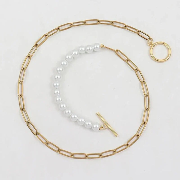 Karnz | Pappersklämma Halsband Perle blandat Armband och Halsband