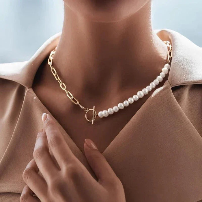Karnz | Pappersklämma Halsband Perle blandat Armband och Halsband