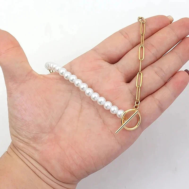 Karnz | Pappersklämma Halsband Perle blandat Armband och Halsband