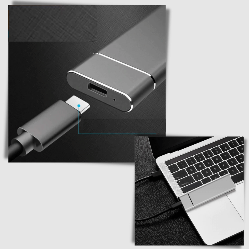 SafeStorage - Extern Mini-SSD-hårddisk 128 GB