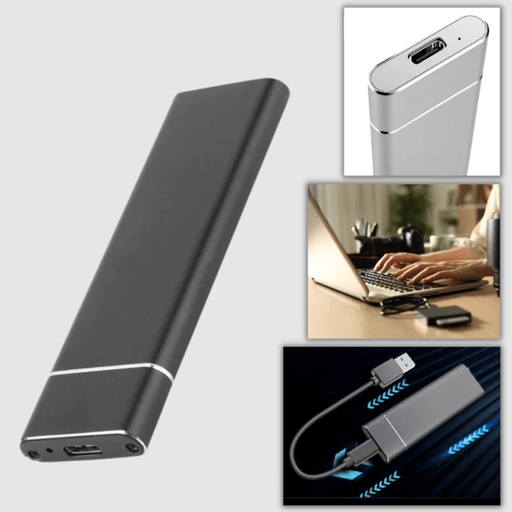 SafeStorage - Extern Mini-SSD-hårddisk 128 GB
