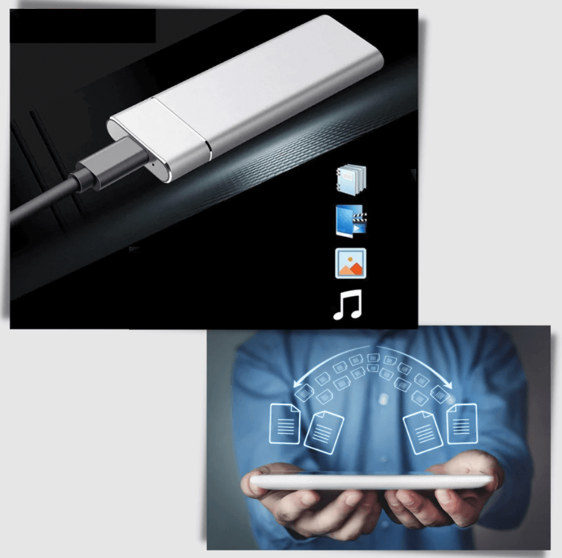 SafeStorage - Extern Mini-SSD-hårddisk 128 GB