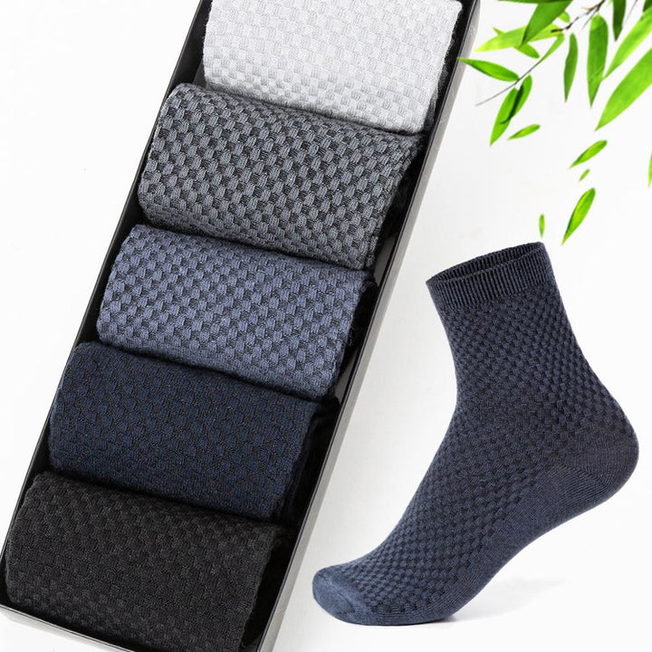 Bambusstrumpor – 5-pack – för herrar – andningsbara och fräscha