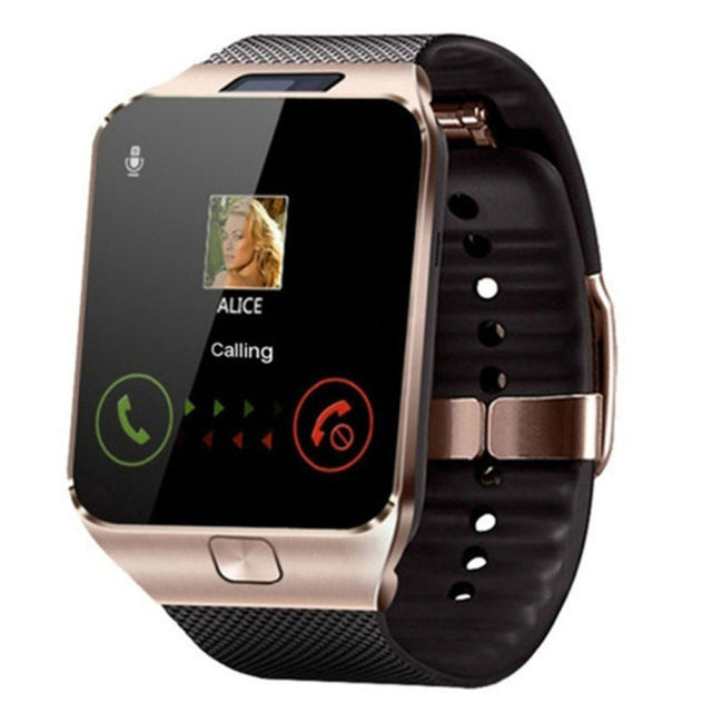Smartwatch Stöd SIM-kort Flera språk Pekskärm Bluetooth Sport Fitness Tracker Kamera Handled Smartphone Klocka