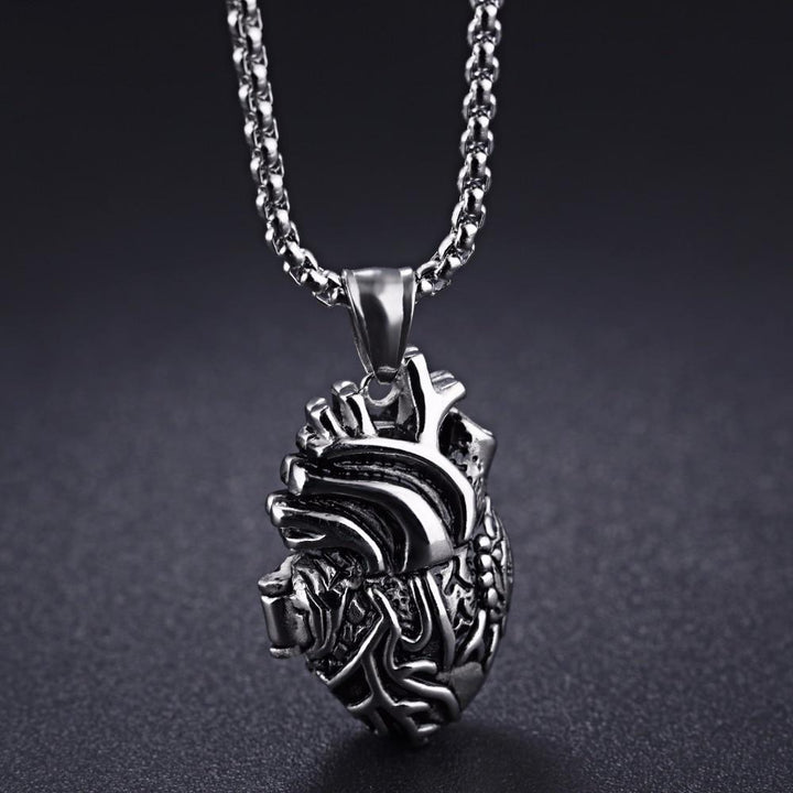 3D Anatomiskt Korrekt Hjärta Charm Hänge Halsband | Karnz