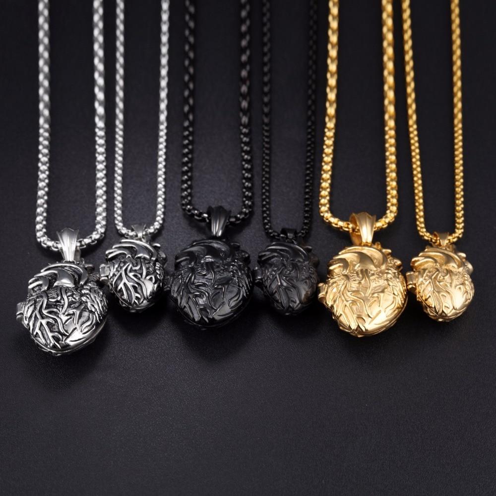 3D Anatomiskt Korrekt Hjärta Charm Hänge Halsband | Karnz