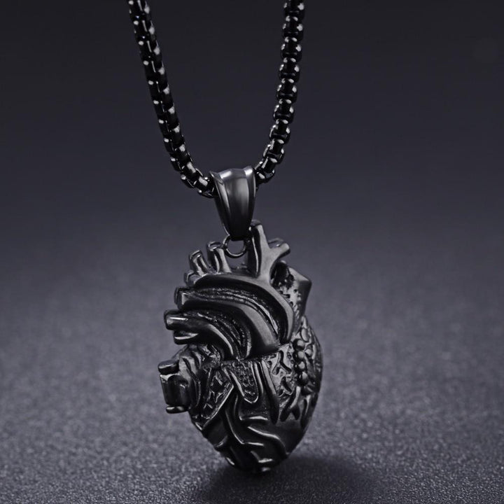 3D Anatomiskt Korrekt Hjärta Charm Hänge Halsband | Karnz