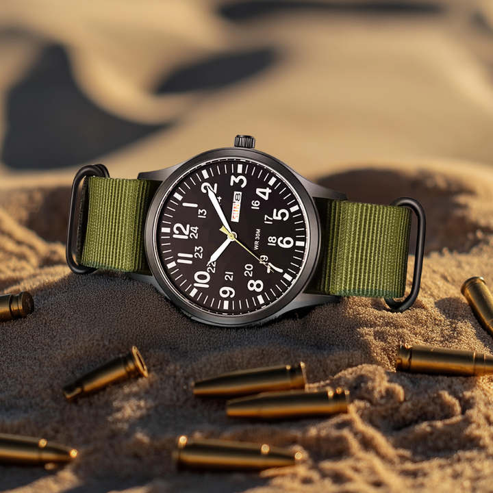 Vattentät herr-Outdoor-armbandsur med safirglas