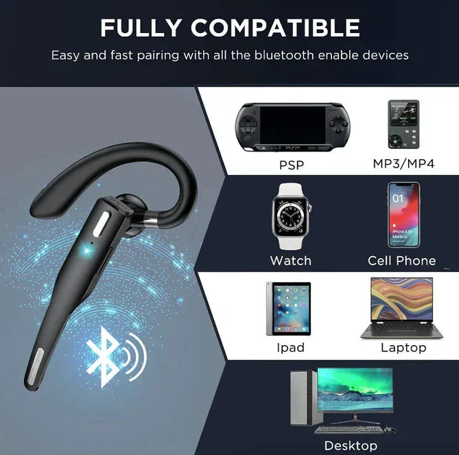 Trådlösa Bluetooth-hörlurar med lång batteritid och brusreducering | Karnz