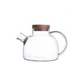 Skandinavisk Glas-Teakanna-Set