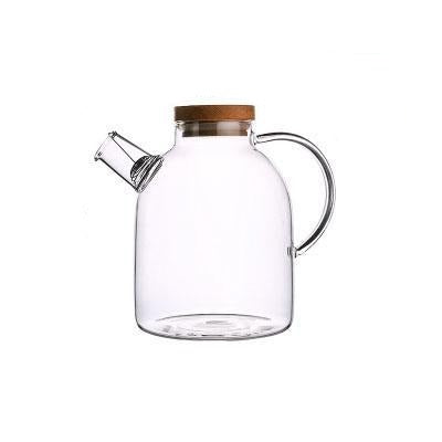Skandinavisk Glas-Teakanna-Set