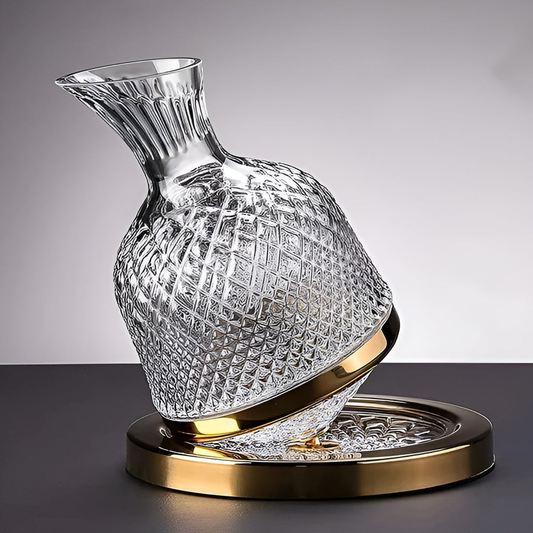 Kristallglas Karaff – 360° roter och elegant | 1,5 L vin- och dryckesdispenser | Karnz