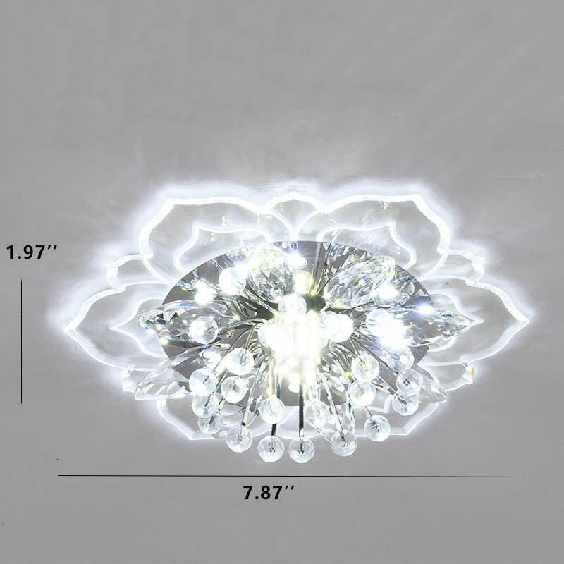 Karnz GlowPetal | LED Kristall Taklampa | Blomform, RGB Färgväxling &amp; energieffektiv