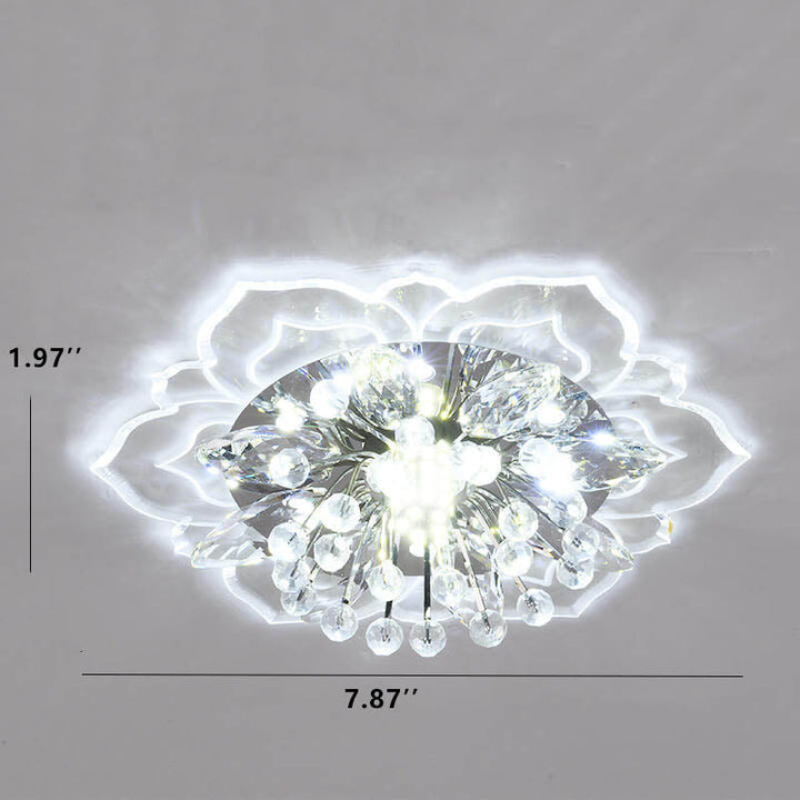 Karnz GlowPetal | LED Kristall Taklampa | Blomform, RGB Färgväxling &amp; energieffektiv