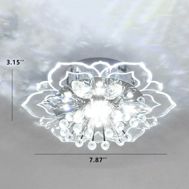 Karnz GlowPetal | LED Kristall Taklampa | Blomform, RGB Färgväxling &amp; energieffektiv