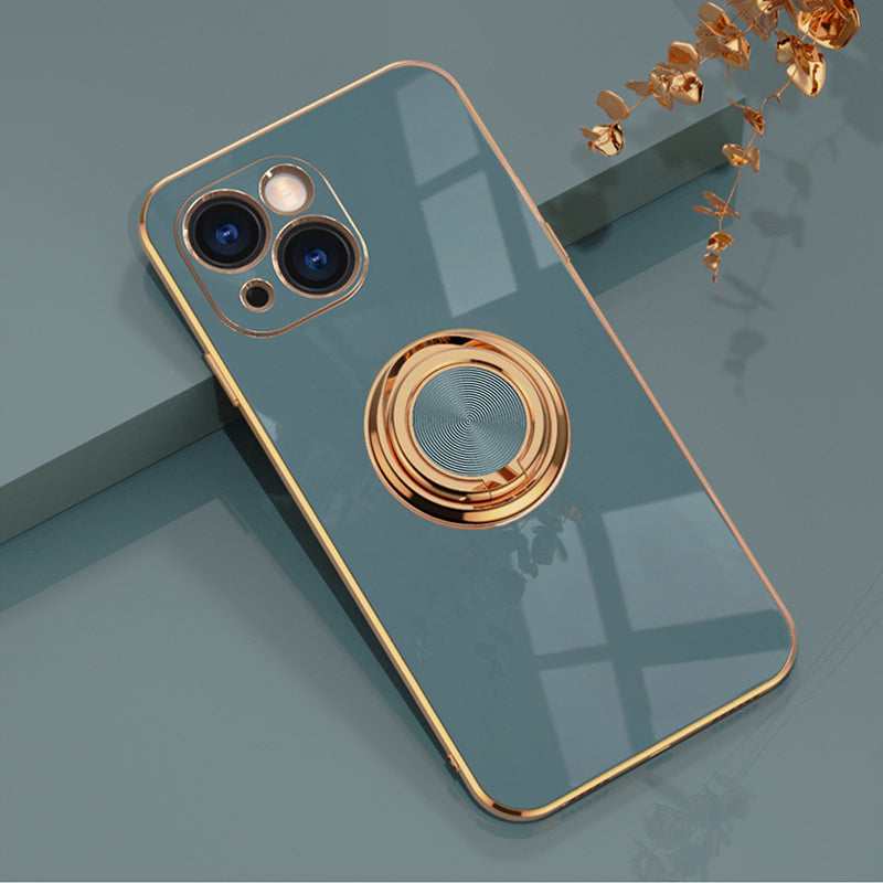 Platt iPhone-fodral med ring | Karnz