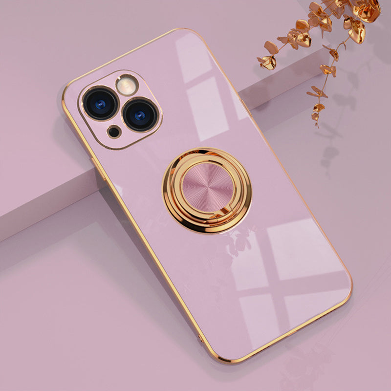 Platt iPhone-fodral med ring | Karnz