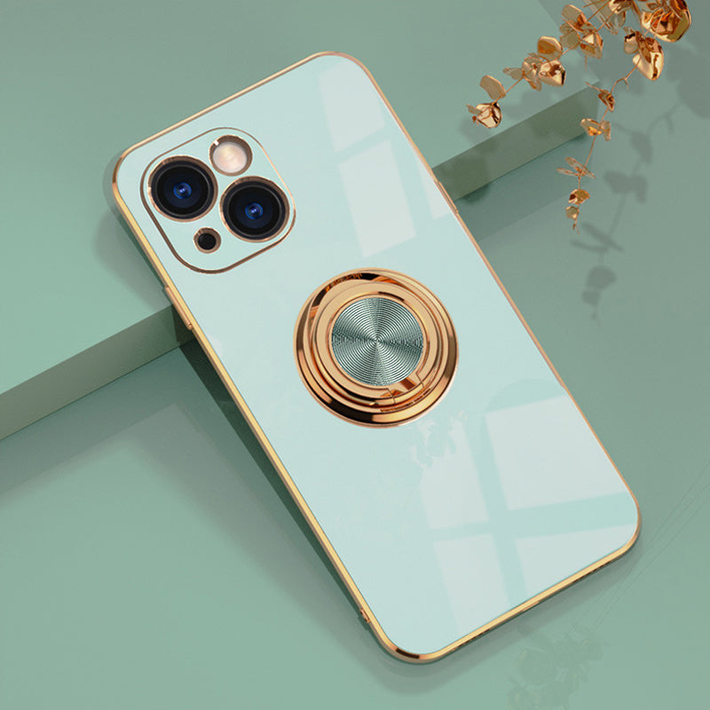 Platt iPhone-fodral med ring | Karnz