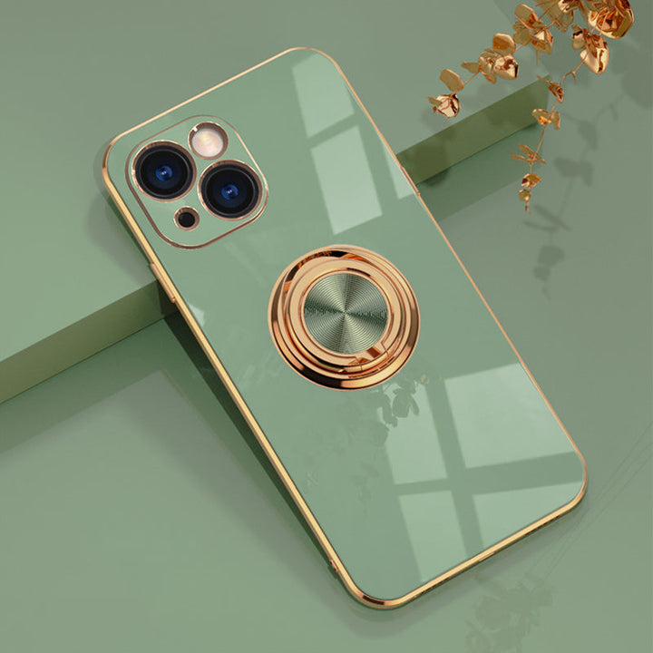 Platt iPhone-fodral med ring | Karnz
