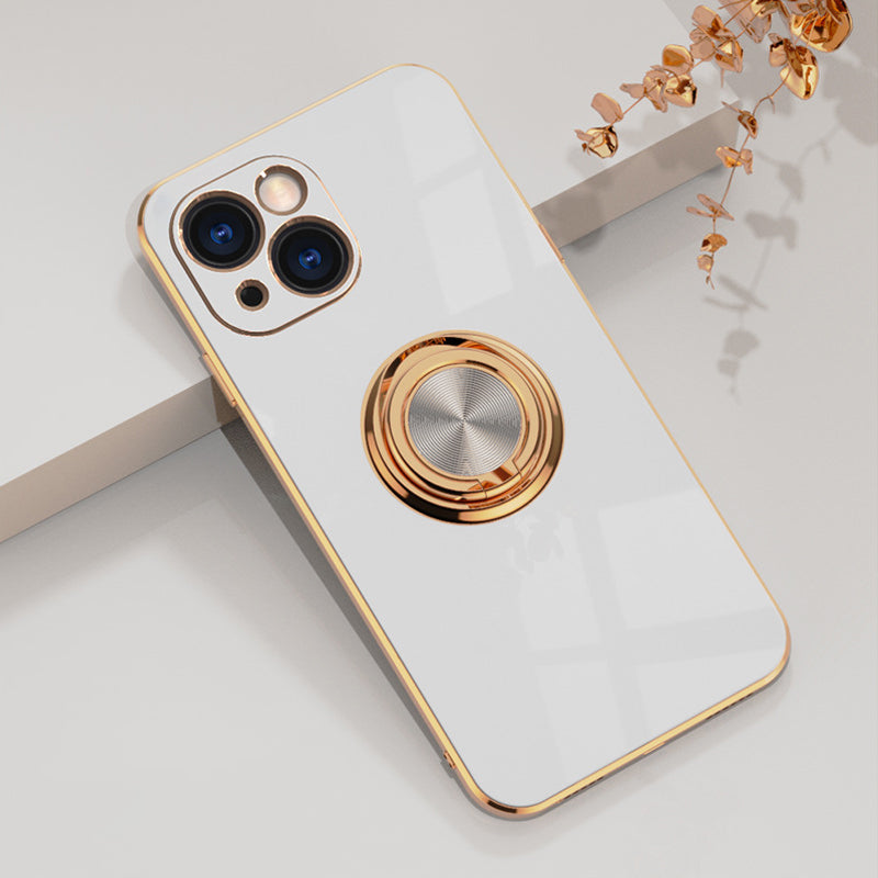 Platt iPhone-fodral med ring | Karnz