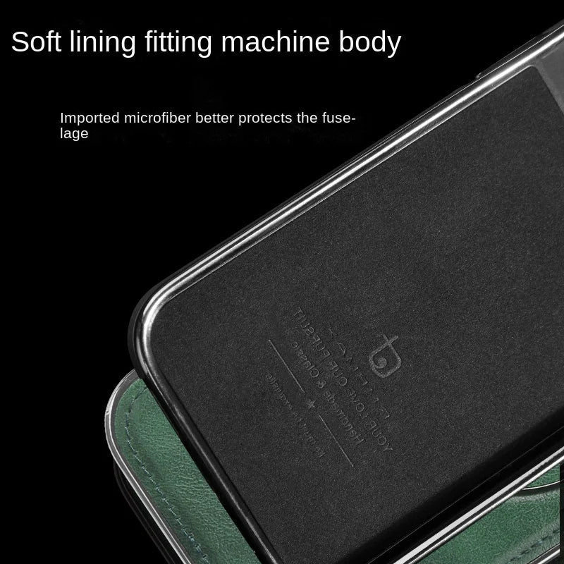 Lederhölje med osynlig ställning för iPhone