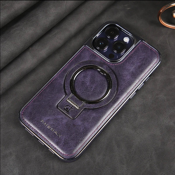 🎁Lyxigt läderfodral med osynlig ställning för iPhone🎁