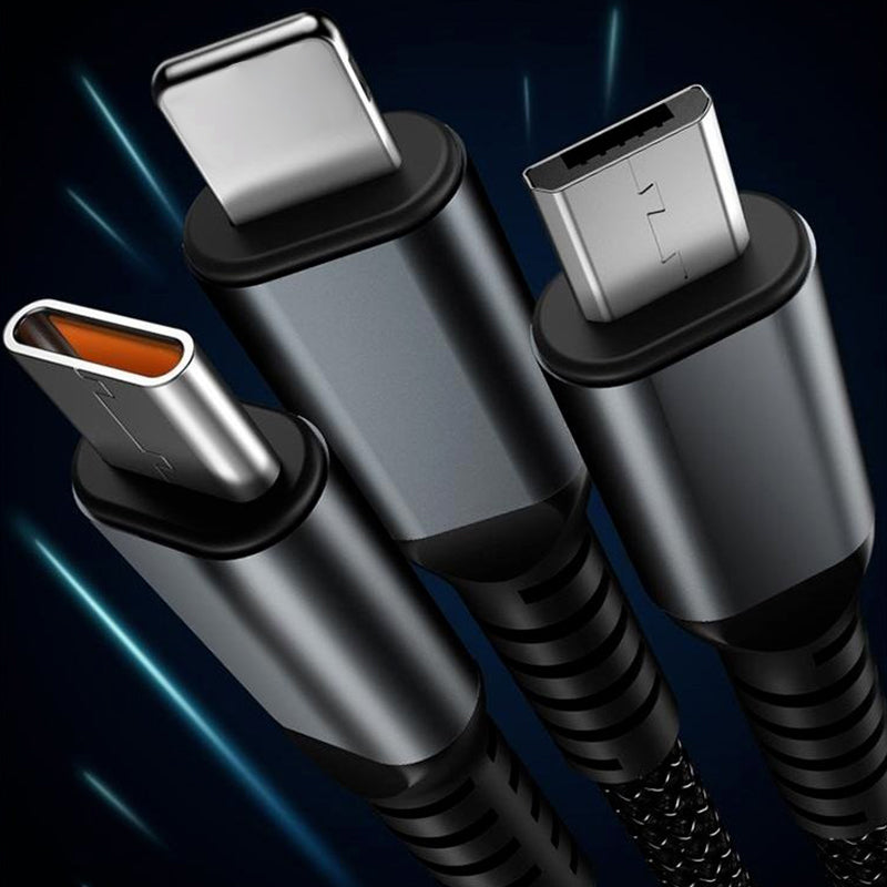 🔥3-i-1 100W Transparent Snabbladdningskabel