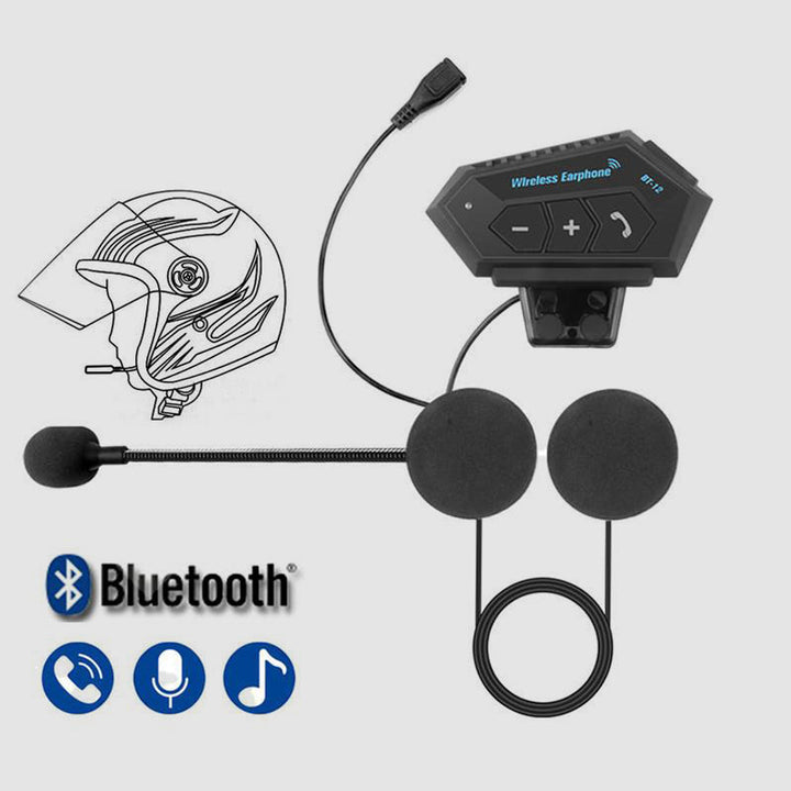 Karnz | BT12 Motorcykelhjälm Bluetooth-headset