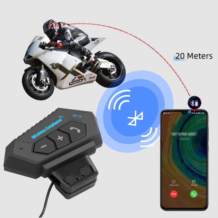 Karnz | BT12 Motorcykelhjälm Bluetooth-headset