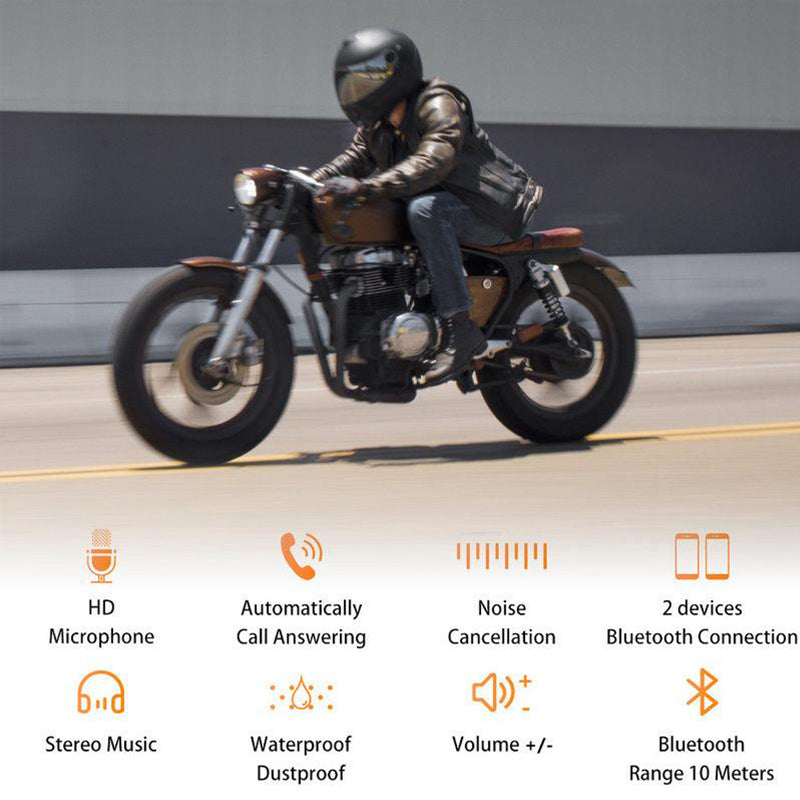 Karnz | BT12 Motorcykelhjälm Bluetooth-headset
