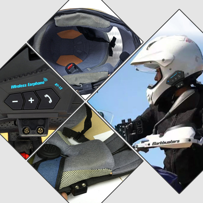 Karnz | BT12 Motorcykelhjälm Bluetooth-headset