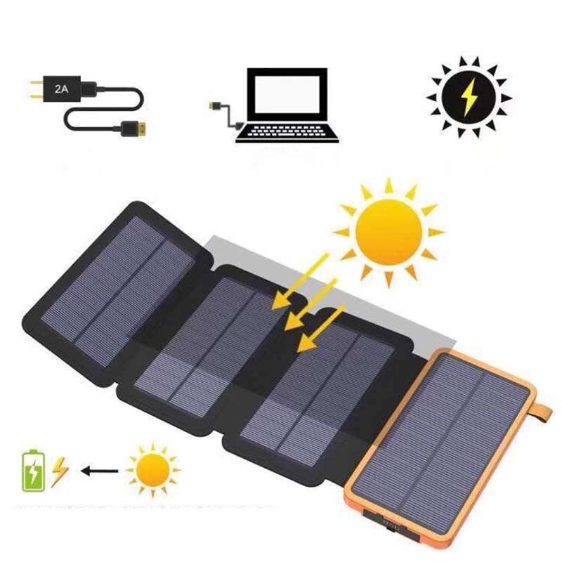 25000mAh Hög Kapacitet Solkraftbank - Snabbladdning