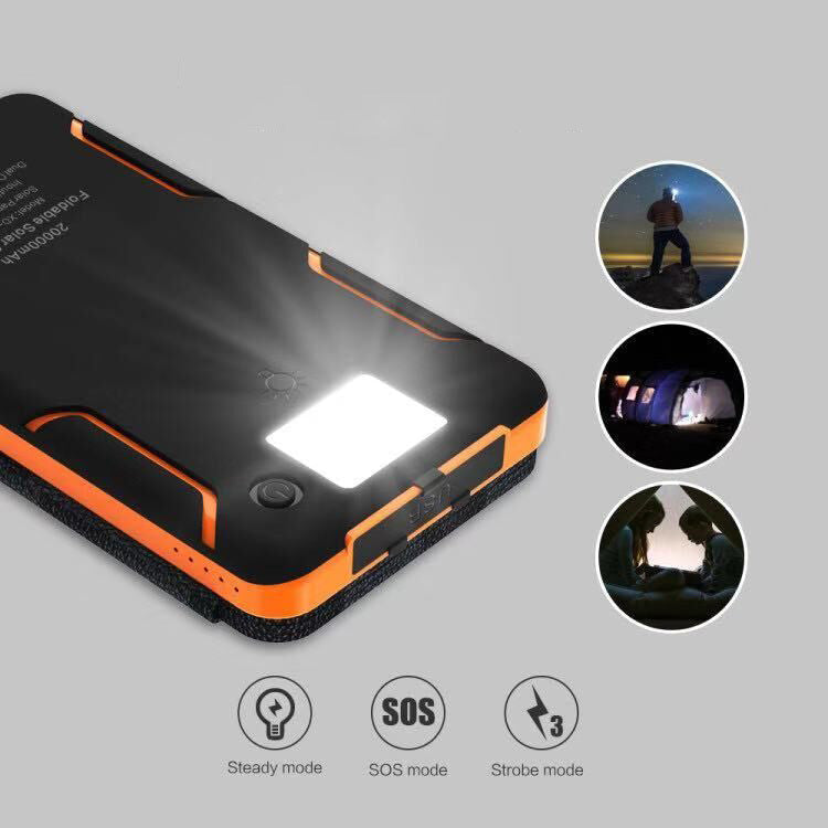 25000mAh Hög Kapacitet Solkraftbank - Snabbladdning