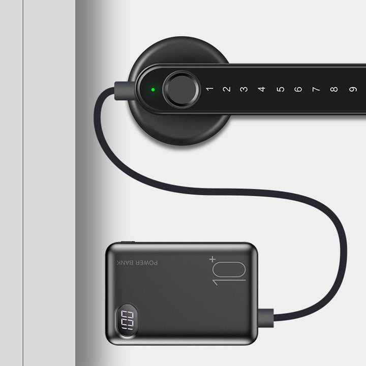 Intelligent dörrhandtag med fingeravtryckssensor och Bluetooth-appkontroll