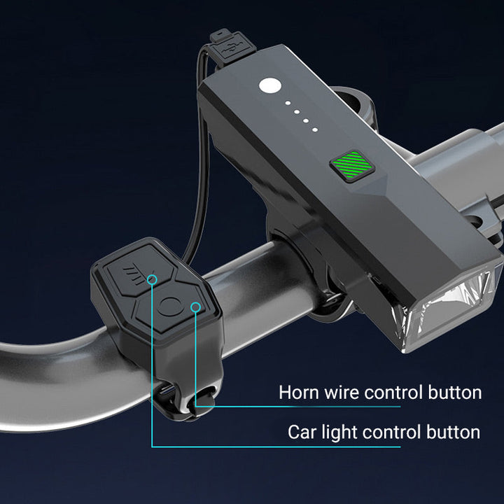 Återuppladdningsbar, superljus, vattentät cykelbelysning