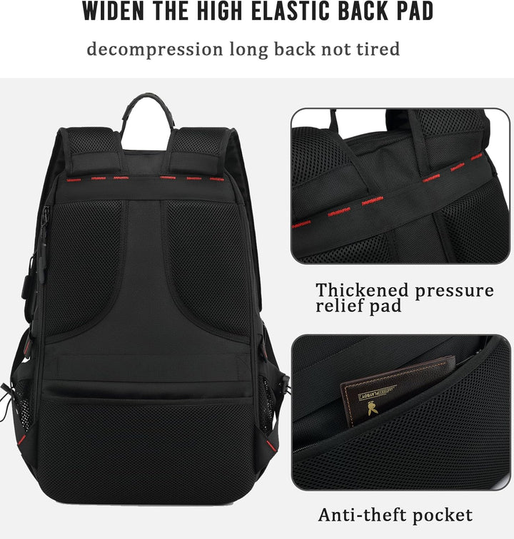 60L vattentät rese-laptopryggsäck med USB-port och skofack | Karnz